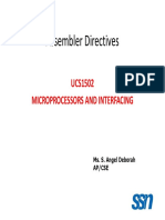 Assembler Directives: UCS1502 Microprocessors and Interfacing