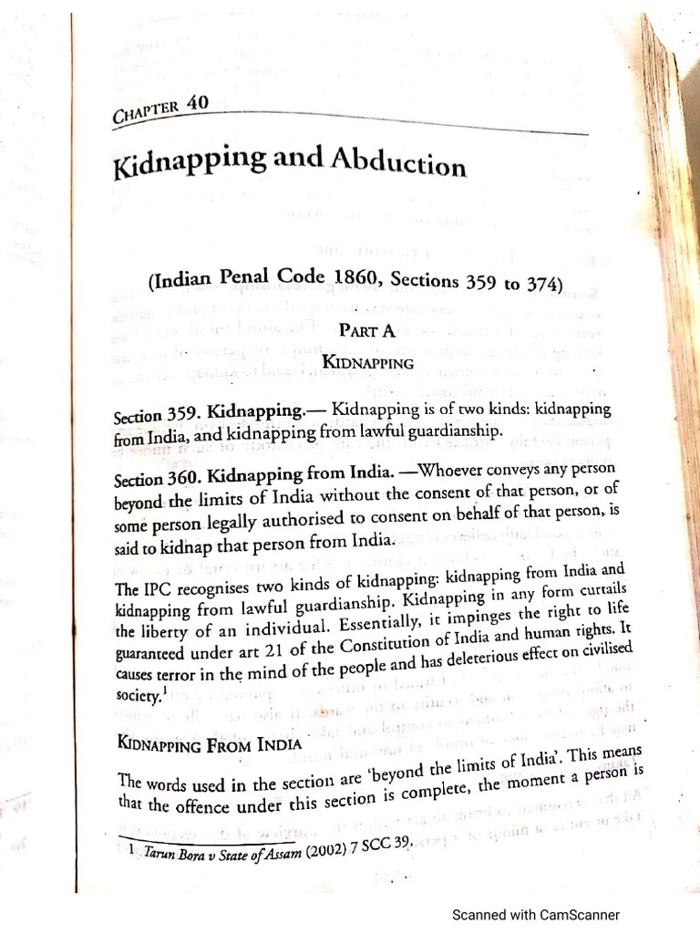 Kidnapping And Abduction Pdf