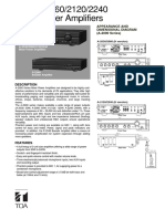A-2030/2060/2120/2240 Mixer Power Amplifiers: Description