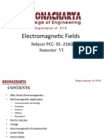 Electromagnetic Fields: Subject PCC-EE - 216G Semester: VI