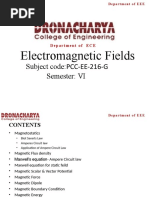 Electromagnetic Fields: Subject code:PCC-EE-216-G Semester: VI