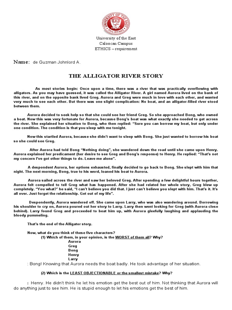 ETHICS Alligator River Story PDF