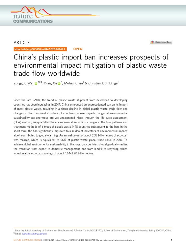 Chinas Plastic Import Ban Increases Prospects of Environmental Impact