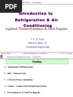 Introduction To Refrigeration & Air Conditioning: Applied Thermodynamics & Heat Engines