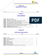 Reglamento de Señales: Índice del Reglamento