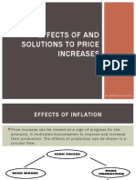 Effects of and Solutions To Price Increases