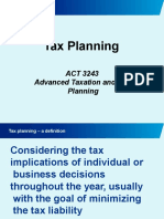 ACT 3243 Advanced Taxation and Tax Planning