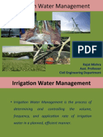 Irrigation Water Management: Rajat Mishra Asst. Professor Civil Engineering Department