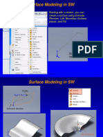 Surface Modeling in SW: Starting With A Sketch, You Can Create A Surface Using Extrude
