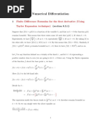 Numerical Differentiation