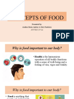 Concepts of Food: Presented By: Andrea Marie Amboy & Brix Pastolero