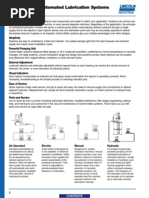 Centro-Matic Automated Lubrication Systems: Simplicity | PDF