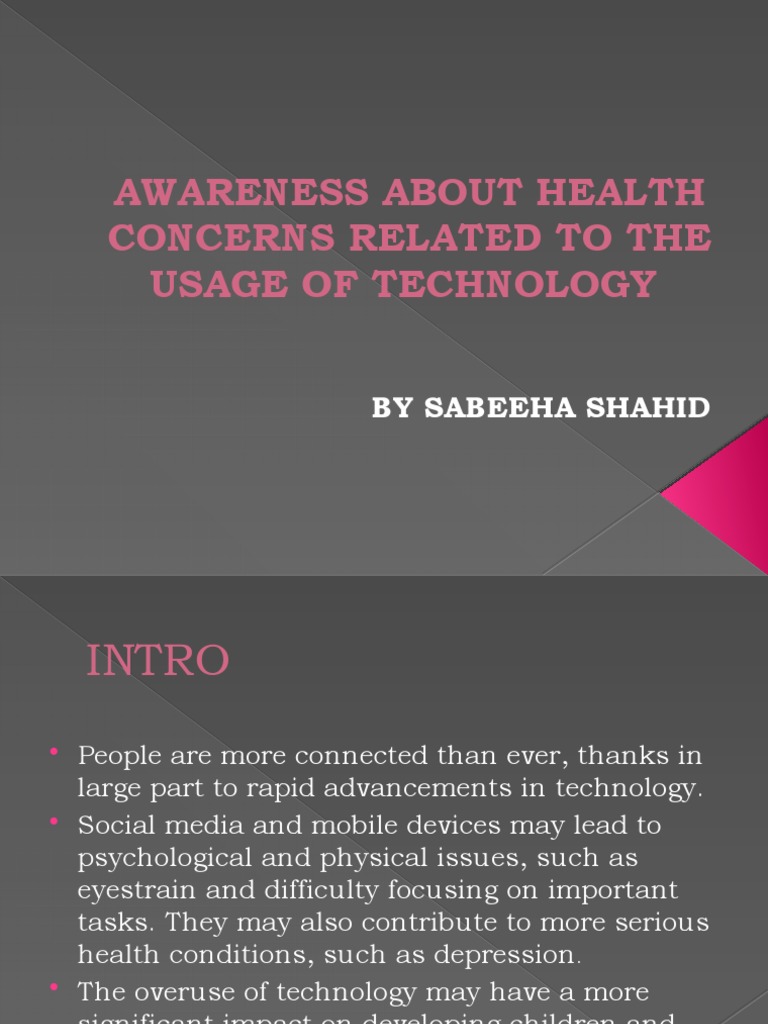 Health Risks of Technology Use | PDF | Popular Culture & Media Studies ...