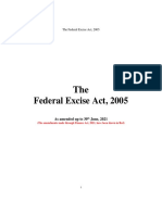 Federal Excise Act 2005 As Amend Upto 2021