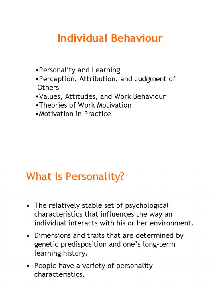 Individual Behaviour-11 | PDF | Clinical Psychology | Reinforcement