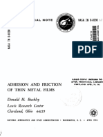 AND Thin: Adhesion Friction OF Metal Films