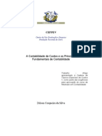 A Contabilidade de Custos e Os PFC-Antes Da Revisao