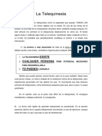 1- La Telequinesia, Advertencias y Nociones Basicas