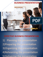 Effective Business Presentation: by Joseph