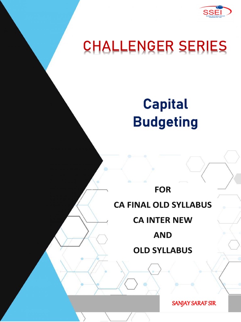 CA Inter Capital Budgeting Analysis | PDF | Depreciation | Net Present ...