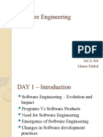 Software Engineering: MCA 404 Manas Mukul