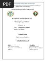 "House Price Prediction": Internship Project Report On