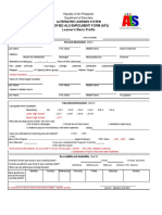Modified Als Enrolment Form (Af2) Learner's Basic Profile: Republic of The Philippines Department of Education