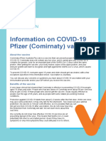 Information On COVID-19 Pfizer (Comirnaty) Vaccine