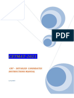 CETMAT 202 1: CBT Detailed Candidates Instructions Manual
