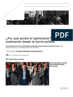 ¿Por Qué Perdió El Fujimorismo - Una Explicación Desde La Teoría Política - ArchivoRevista Ideele