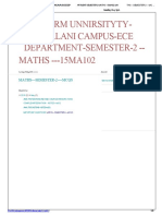 SRM Unnirsityty-Vadapalani Campus-Ece Department-Semester-2 - MATHS - 15MA102