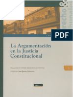 La Argumentación en La Justicia Constitucional by Francisco Javier Ezquiaga Ganuzas