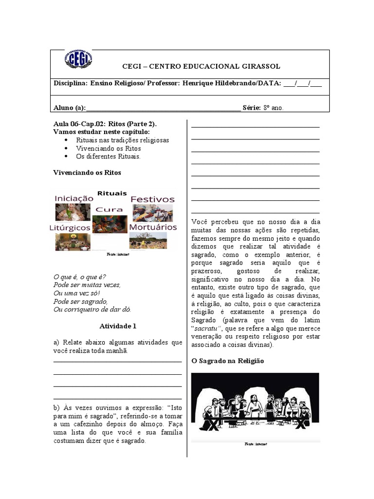 Rituais religiosos: entendendo os significados e tipos de ritos | PDF ...