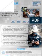 Protocolo Sesi de Retomada Das Atividades Produtivas em Tempos de Covid - 19