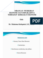 Perkembangan Pemikiran Ekonomi DR Mahatma Se MSC