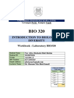 Introduction To Biological Diversity: Workbook: Laboratory BIO320