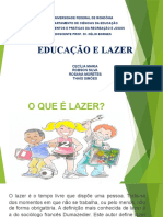 Apresentação EDUCAÇÃO E LAZER