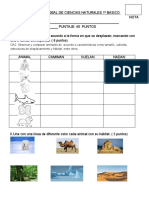 Prueba Global de Ciencias Naturales I Semestre