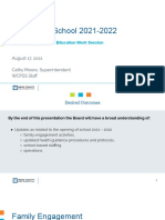 WCPSS School Reopening Plan 2021-2022