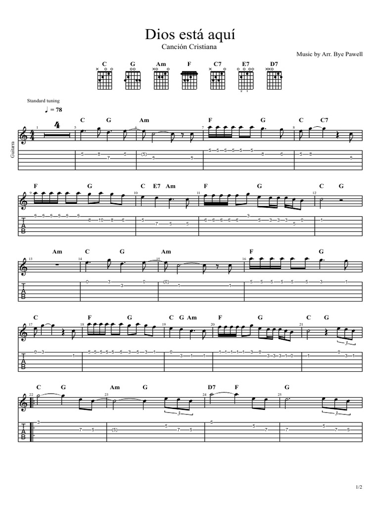 Dios Está Aquí Guitarra Facil Pdf