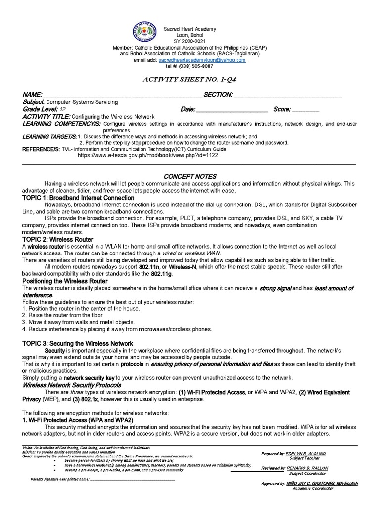 Configuring Wireless Network Security: A Guide to Setting Strong ...