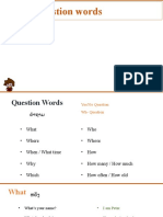 Question words guide