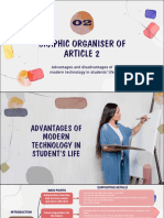 Graphic Organiser of Article 2: Advantages and Disadvantages of Modern Technology in Students' Life