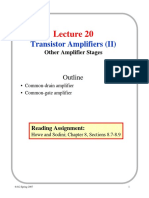 Transistor Amplifiers (II) : Outline