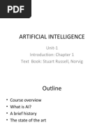 Artificial Intelligence: Unit-1 Introduction: Chapter 1 Text Book: Stuart Russell, Norvig