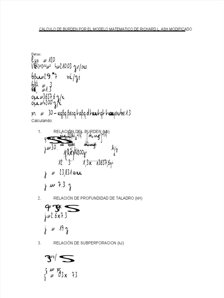 PDF Calculo de Burden Por El Modelo Matematico de Richard L Ash ...