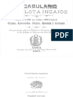 Foi Íg-I Otjl Incaico: Comprende Más de 12-000 Voces Castellanas y 100,000 de Kesluia Del