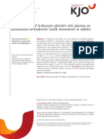 The Influence of Leukocyte-Platelet-Rich Plasma On Accelerated Orthodontic Tooth Movement in Rabbits