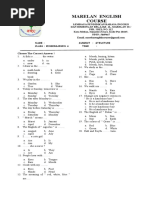Marelan English Course: Choose The Correct Answer !