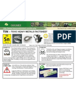 Tin Toxic Heavy Metals Fact Sheet